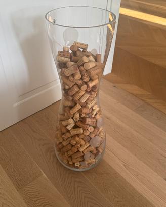 Grande vaso decorativo in vetro – H 65 cm