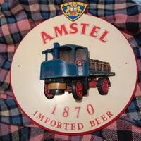 insegna in legno birra Amstel 