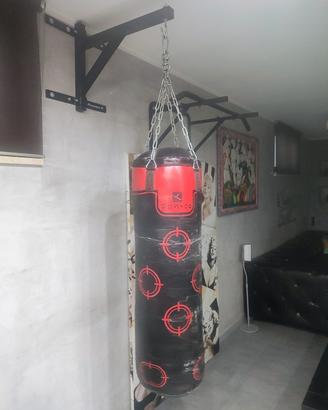 sacco da box più staffa da muro  