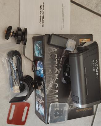 Action Cam doppia fotocamera 4K da casco /moto Nuo