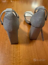 Scarpe da donna con brillante argento