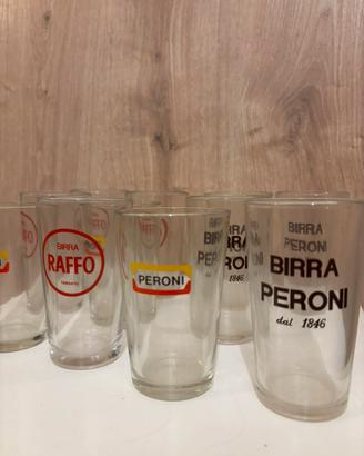 Lotto Bicchieri Birra Vintage Origin. Peroni Raffo
