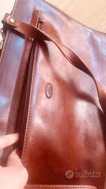 Elegante borsa 24 ore in vera pelle-made in Italy