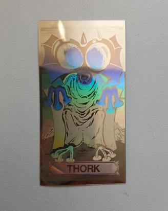 adesivo vintage riflessi cangianti monster Thork
