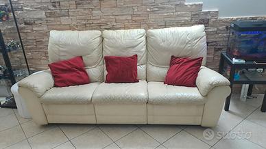 set salotto divano relax +poltrona pelle