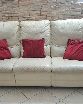 set salotto divano relax +poltrona pelle