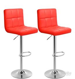 Sgabelli da bar/cucina colorati ROSSO E GRIGIO