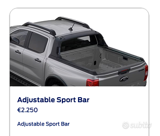 Ford ranger adjustable sports bar