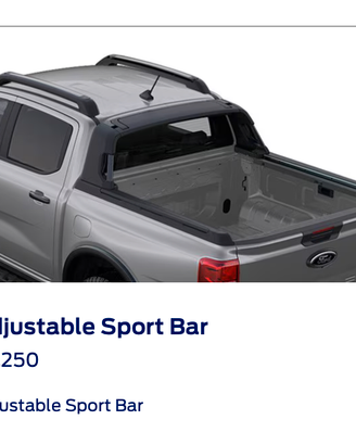 Ford ranger adjustable sports bar
