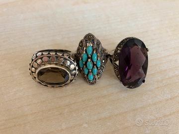 Anelli argento 925 con pietre