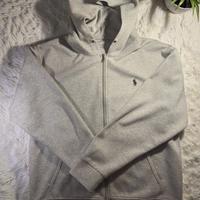 felpa zip ralph lauren grigia.