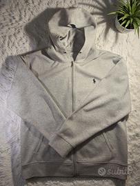 felpa zip ralph lauren grigia.