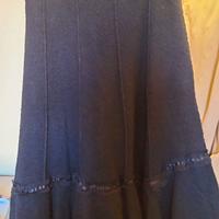 Gonna maxi nera  in maglia