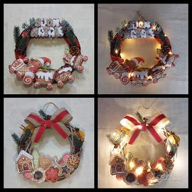 Ghirlande natalizie  trenino o biscotti illuminate