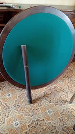 Tavolo da gioco rotondo in legno massello
