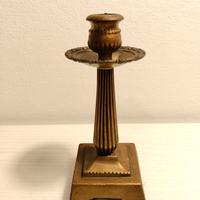 Antico Candeliere in Ottone Supporto Candela