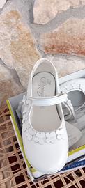 Scarpe bianche bambina tipo ballerine in pelle 30