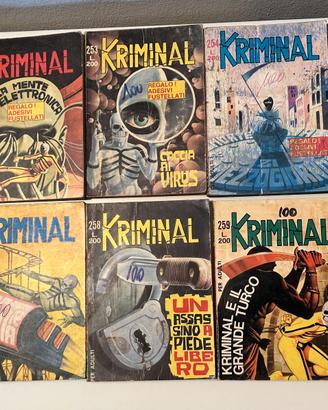 Kriminal - 20 nri dal 251 al 271, singoli 6€ cduno