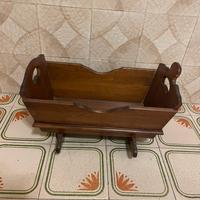 Culla bambole in legno sarda vintage