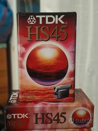 5 cassette TDK HS45 VHS-C nuove sigillate vintage