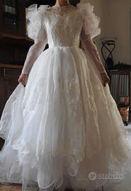 Vestito abito da sposa . Originale anni 80 - Nuovo