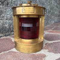 Fanale di via rosso in ottone “Bottaro”