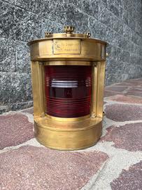 Fanale di via rosso in ottone “Bottaro”