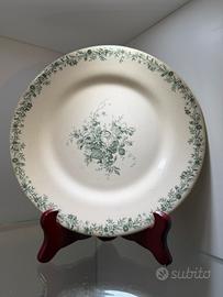 Piatto antico fine 1800 ceramica Gein terre de fer