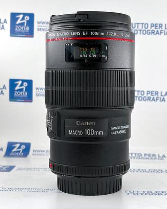 Canon EF 100 2.8 L IS USM + GARANZIA USATO