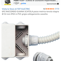 Raccordi tubo guaina/cassetta da 0.20 e 0.25 NUOVI