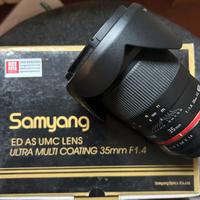 Obbiettivo Samyang 35mm f/1.4 AS UMC