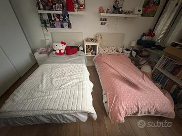 Letti contenitore singoli con materasso