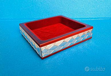 Vuotatasche in argento e legno