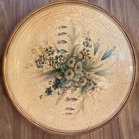 Piatto ceramica decorata da parete vintage