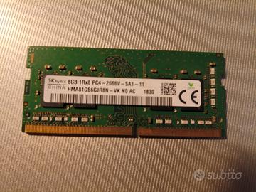 8GB Ram DDR4 Sodimm 2666 Mhz sk Hynix
