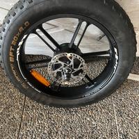 Ruota fat bike compresa di motore 48v1000w cavo 9p