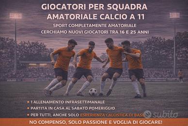 Calciatori per squadra amatoriale Calcio a 11