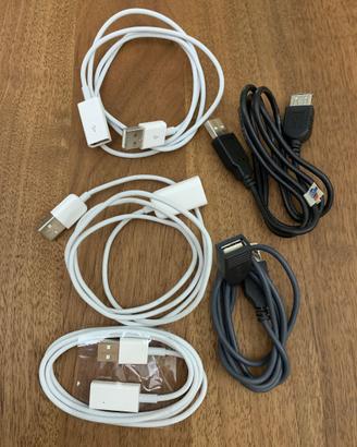 5 cavi prolunga Usb di cui alcuni Apple