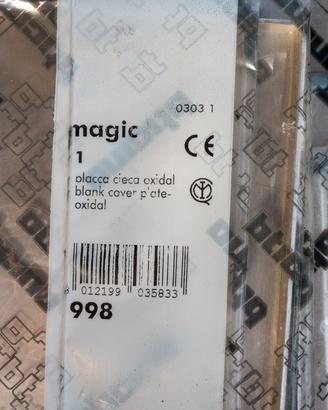 24 Placche Cieche BTicino Magic 998 Allumini
