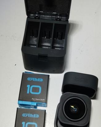 Go Pro 9 doppia batteria + Max Lens Mod