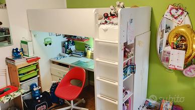 letto soppalco con scrivania ikea