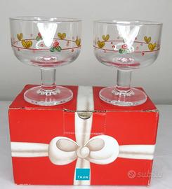 🎄 THUN – Coppia di coppe in vetro con confezione