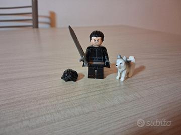 Lego Minifigure Game of Thrones Jon Snow + spettro
