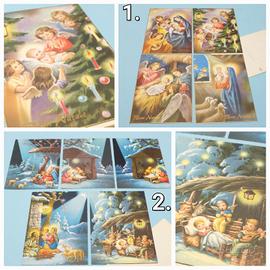6 Set di cartoline natalizie vintage anni 60 70