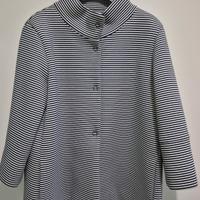 giacca righe bianca blu scuro