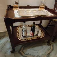 Mobile carrello in mogano