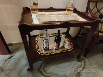 Mobile carrello in mogano