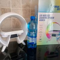 Grande radiosveglia led ricarica cell wireless 