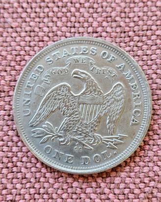 1846 dollaro d'argento statua della libertà seduta