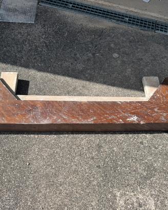 Mensola camino in legno massello